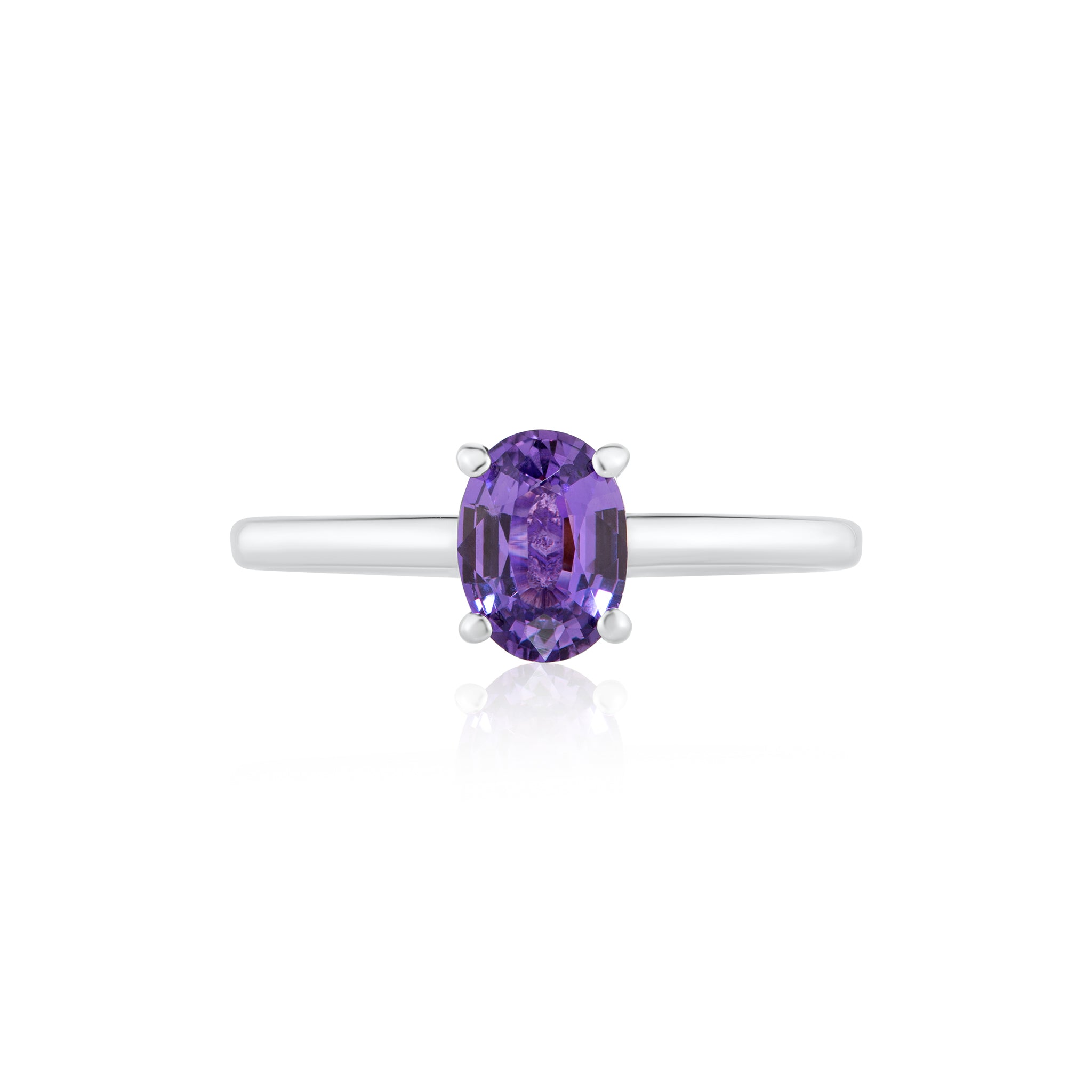 0.90ct Purple Sapphire Oval Ring